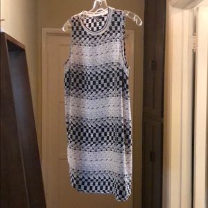 Top shop sheer black, gray, white tunic dress